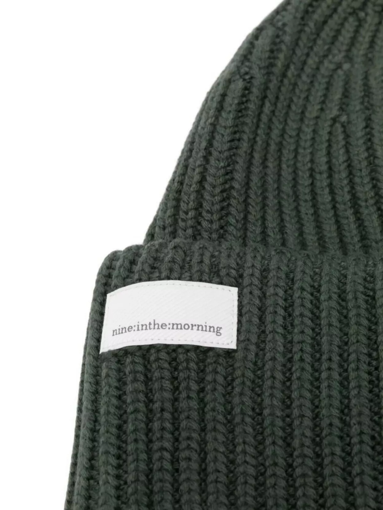 Nine In The Morning Unisex Ribbed Knit Hat With Folded Cuff