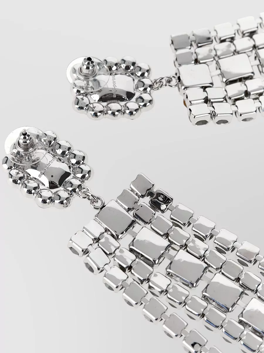 Self-Portrait Crystal-Embellished Drop Earrings