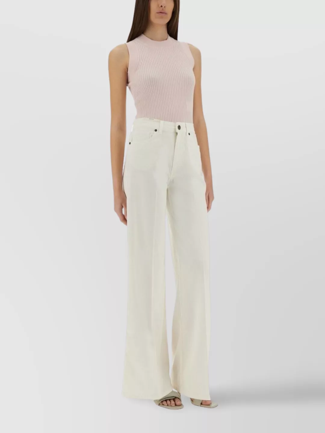 Sportmax Fitted Sleeveless Ribbed Crew Neck Top