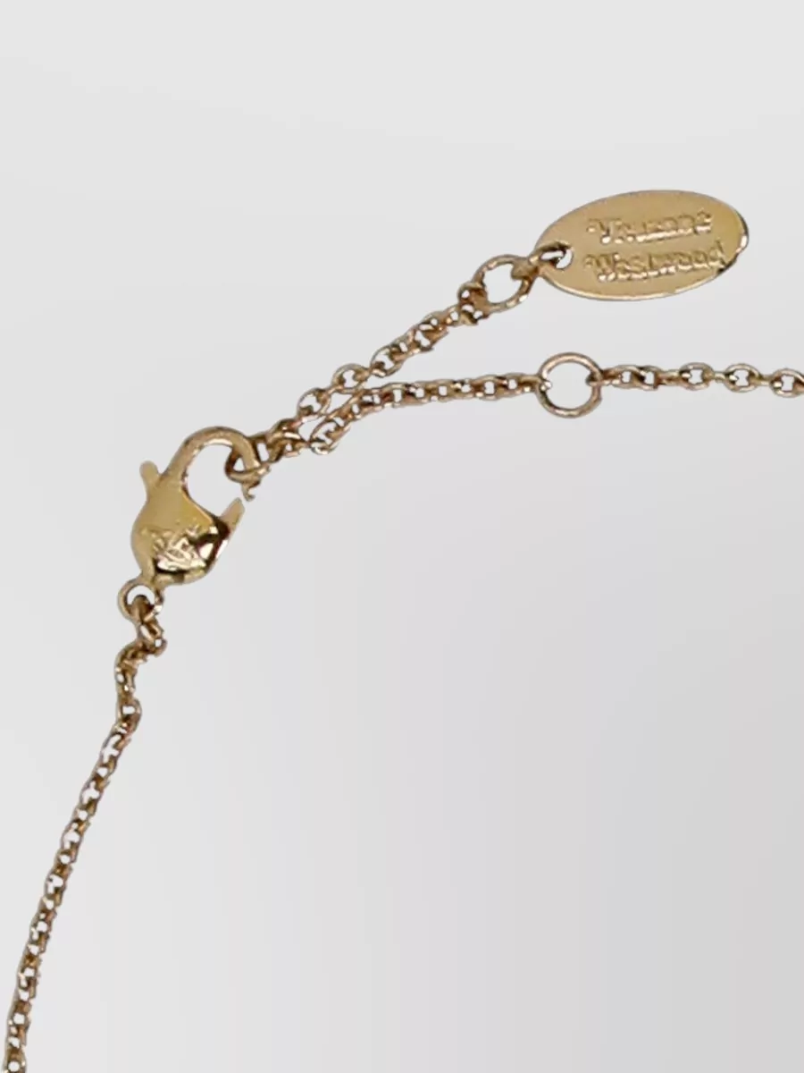 Vivienne Westwood Womens Brass Necklace Adjustable Chain Pendant
