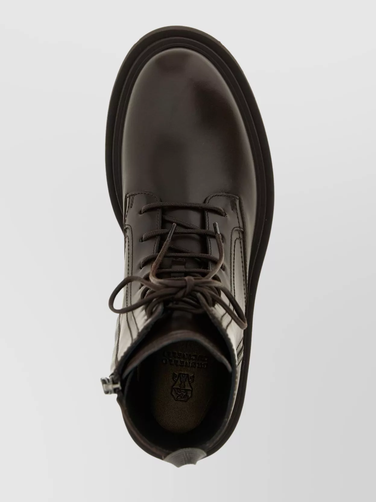 Brunello Cucinelli 'loop Detail' Combat Boots With Chunky Sole