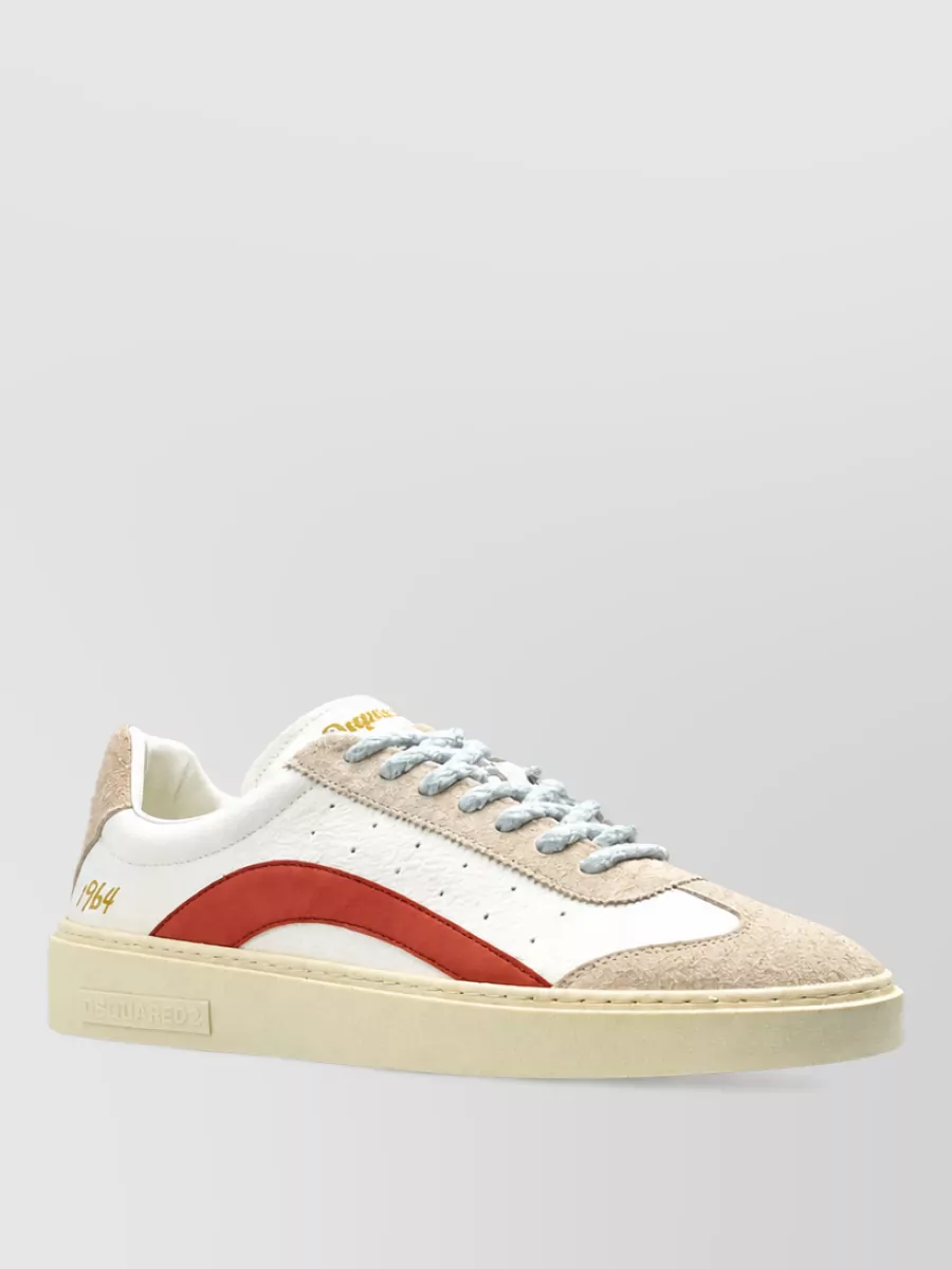 Dsquared2 leather lace-up sneakers