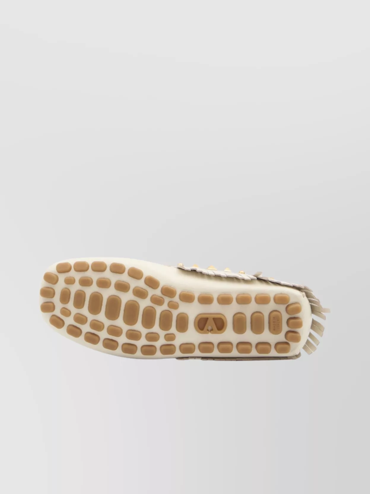 Valentino Garavani Fringed Leather Loafers Metal Rivets