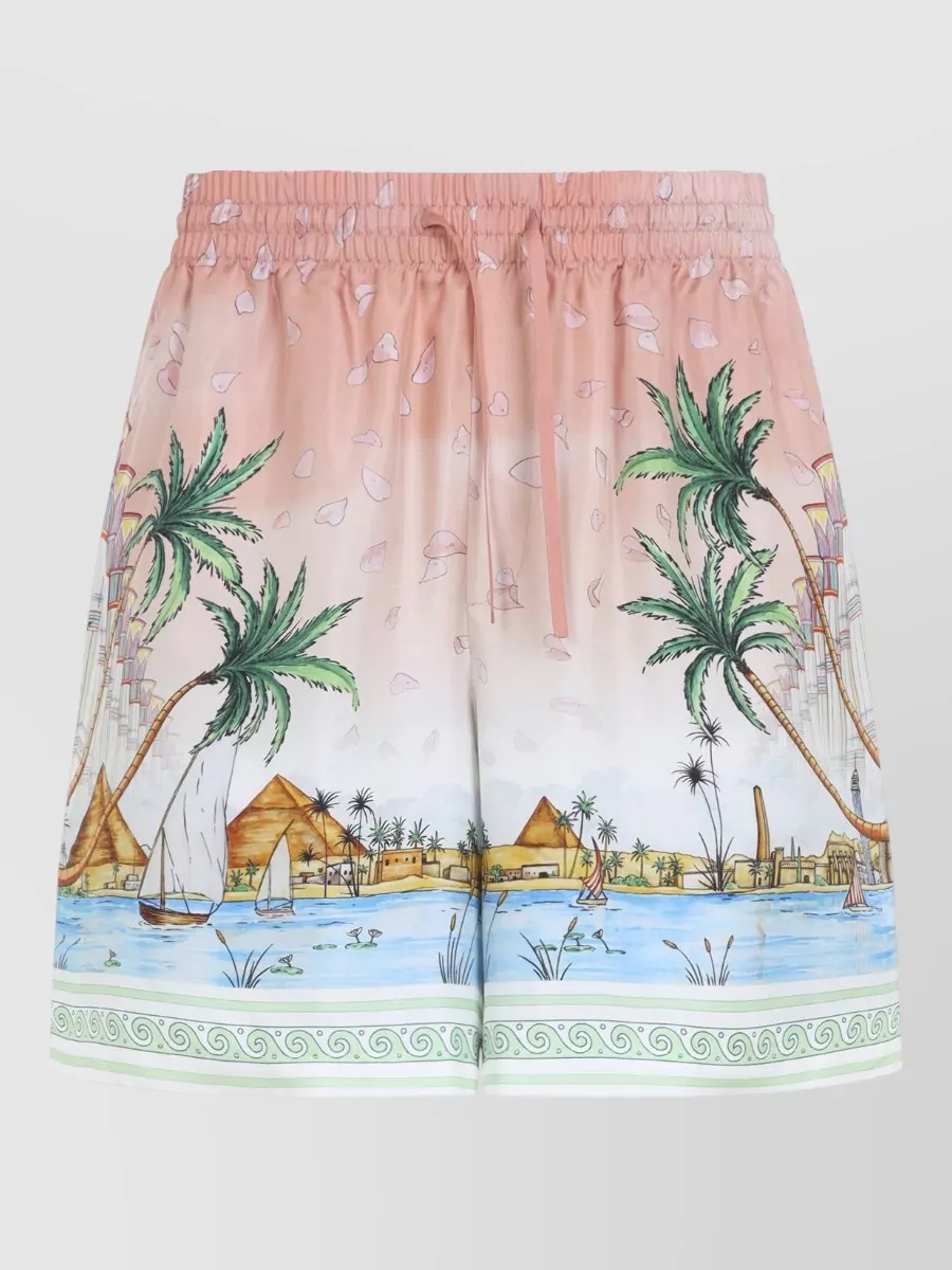 Casablanca Silk Printed Swim Shorts