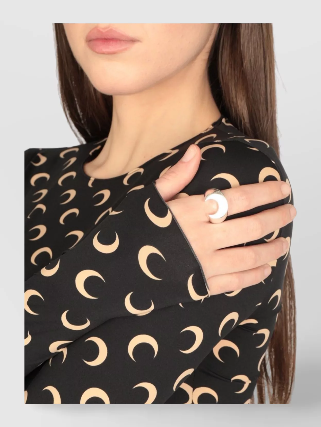 Marine Serre Moon Shape Sculptural Rings Collection