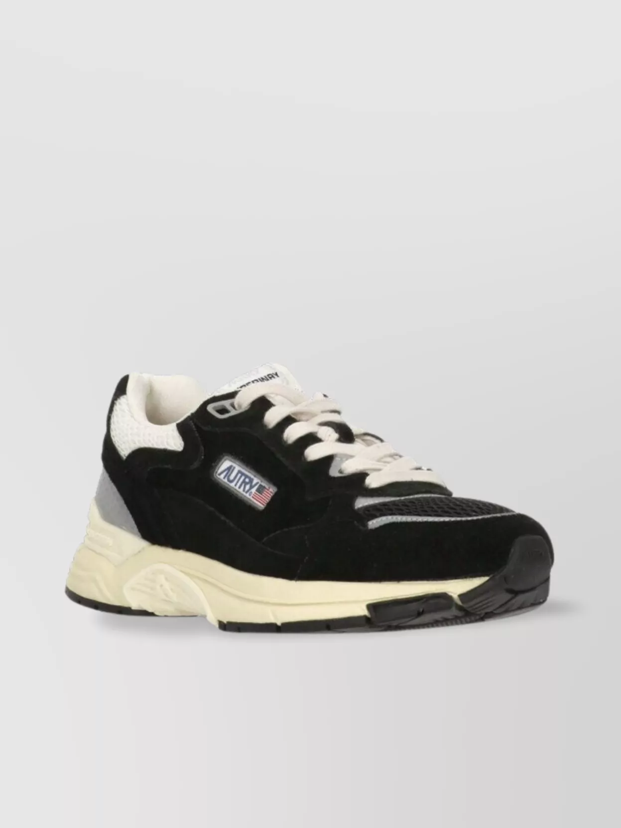 Autry Hyperway Sneakers With Front Lacing And Logo Details In Black