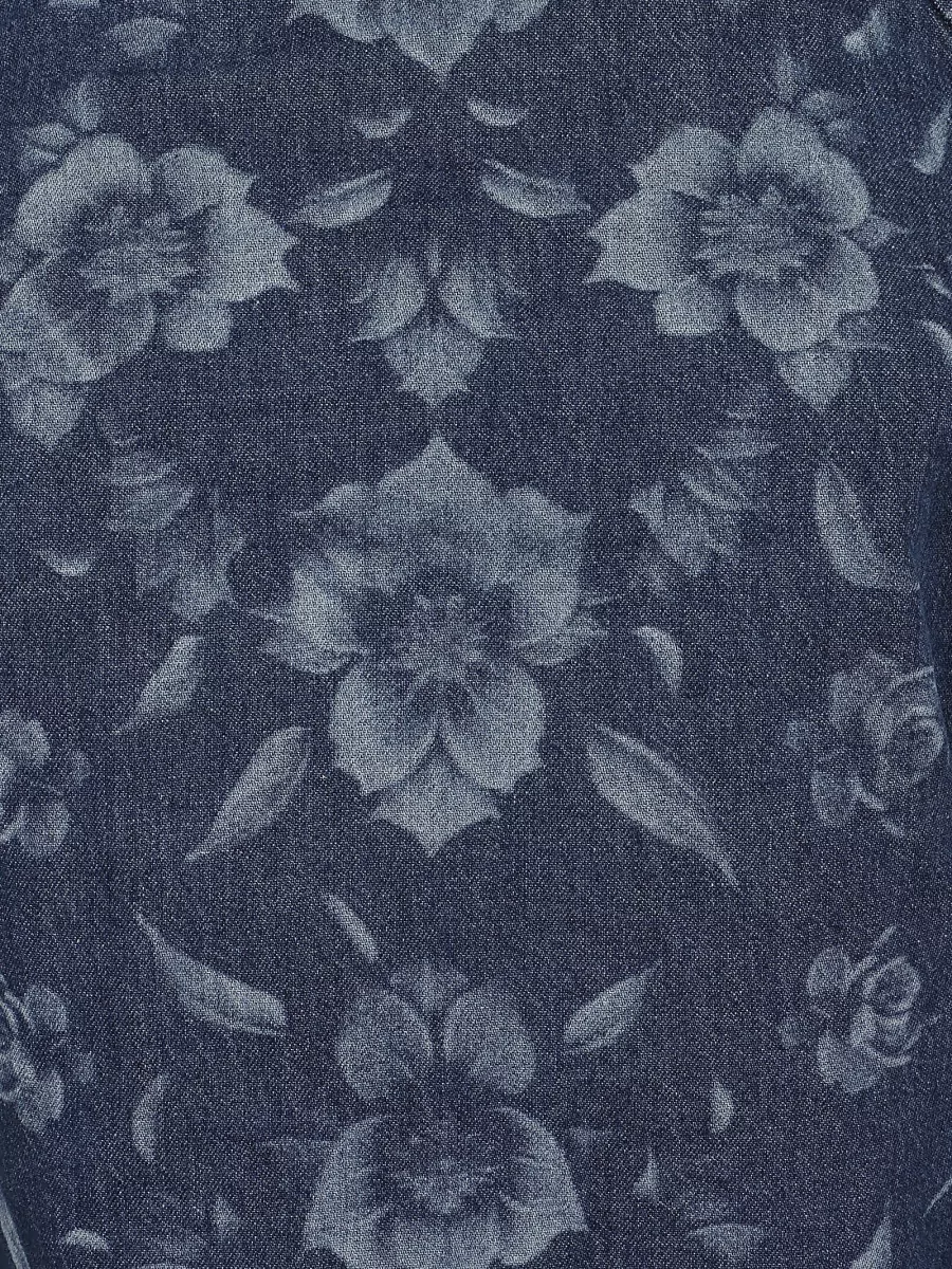 Pinko Denim Floral-Print Halterneck Top
