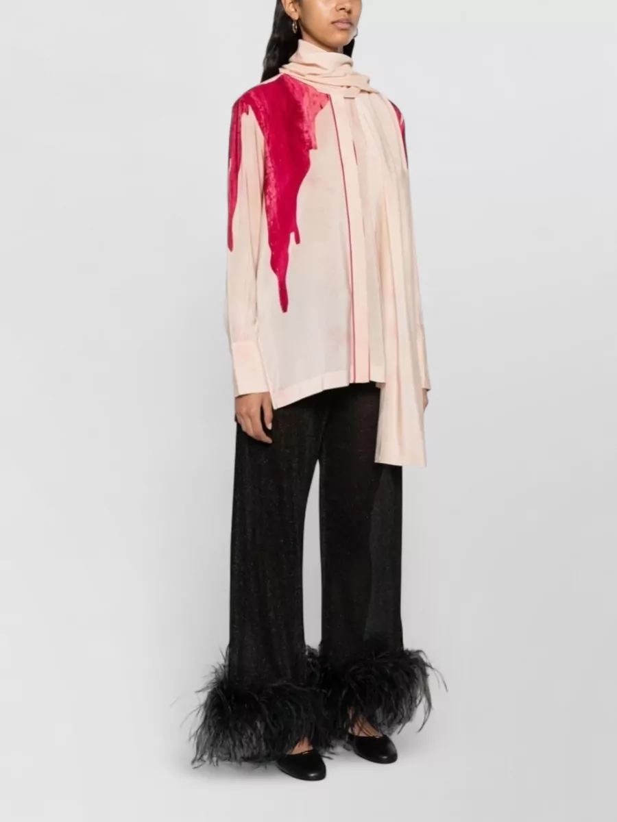 F.r.s For Restless Sleepers Silk Printed Long-Sleeve Blouse