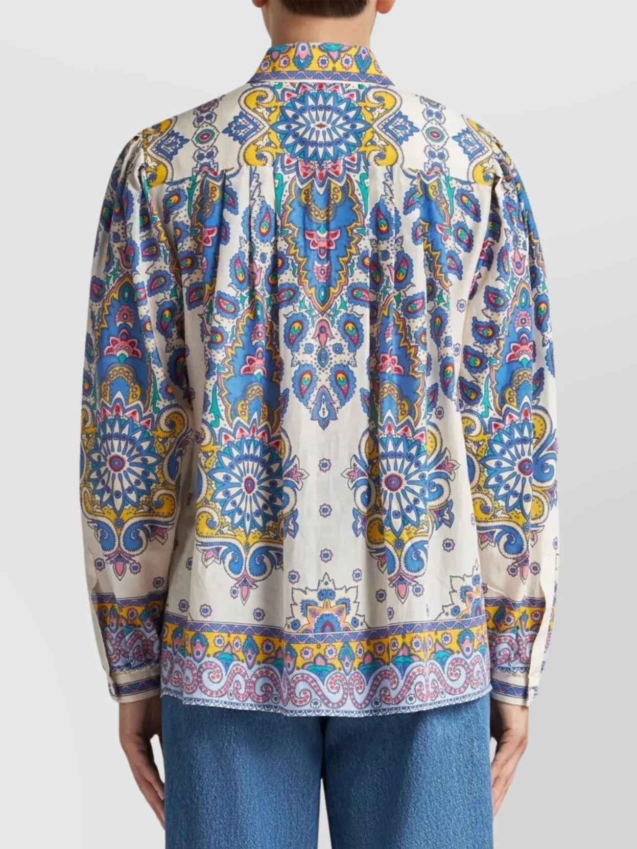 Etro Woman's Collared Neck Paisley Print Shirt