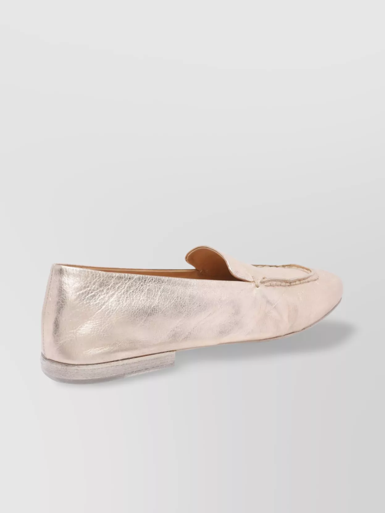Marsell Loafers With Metallic Finish And Leather Upper