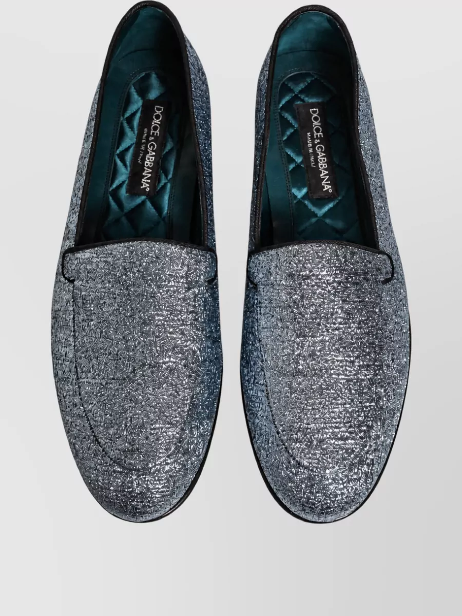 Dolce&Gabbana Leather Glitter Loafers