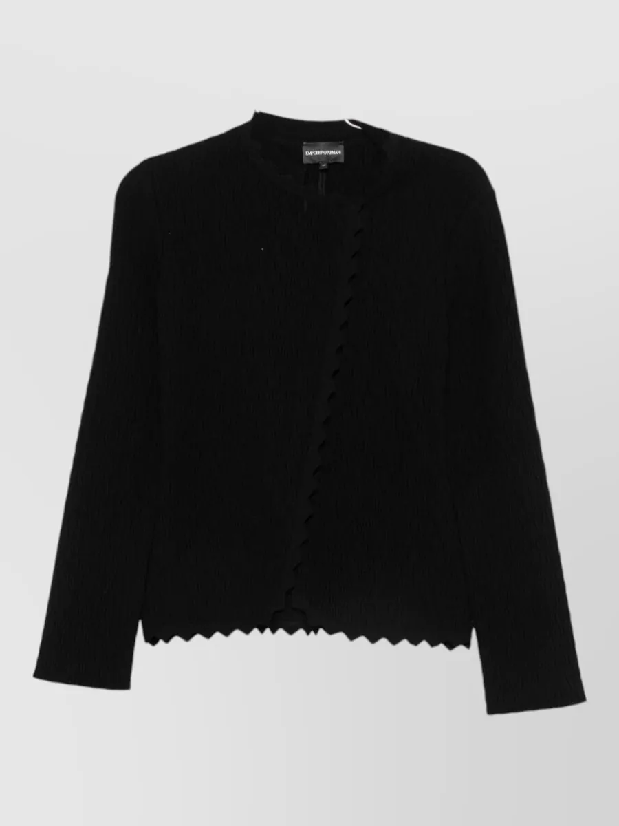 Emporio Armani Textured Asymmetric Zip Jacket