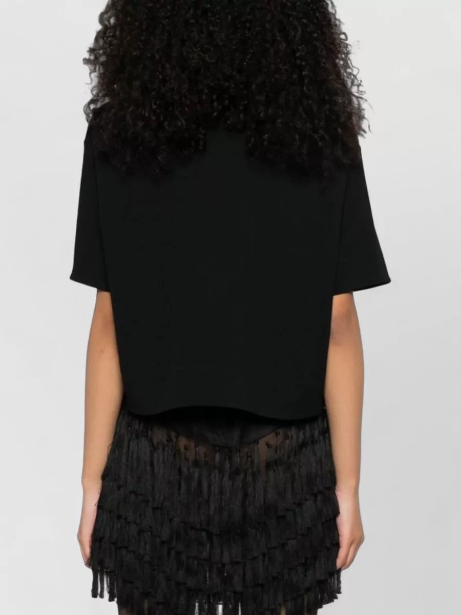 Jil Sander Collared Cropped Short Sleeve Polo Top