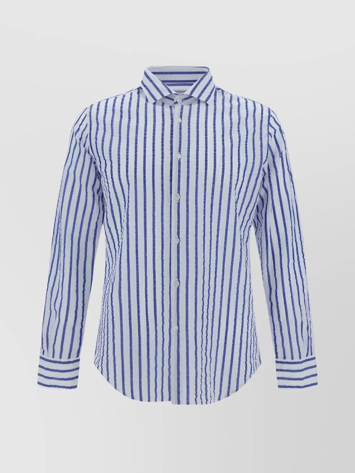 Shop Brooksfield Striped Cotton Shirt Adjustable Cuffs