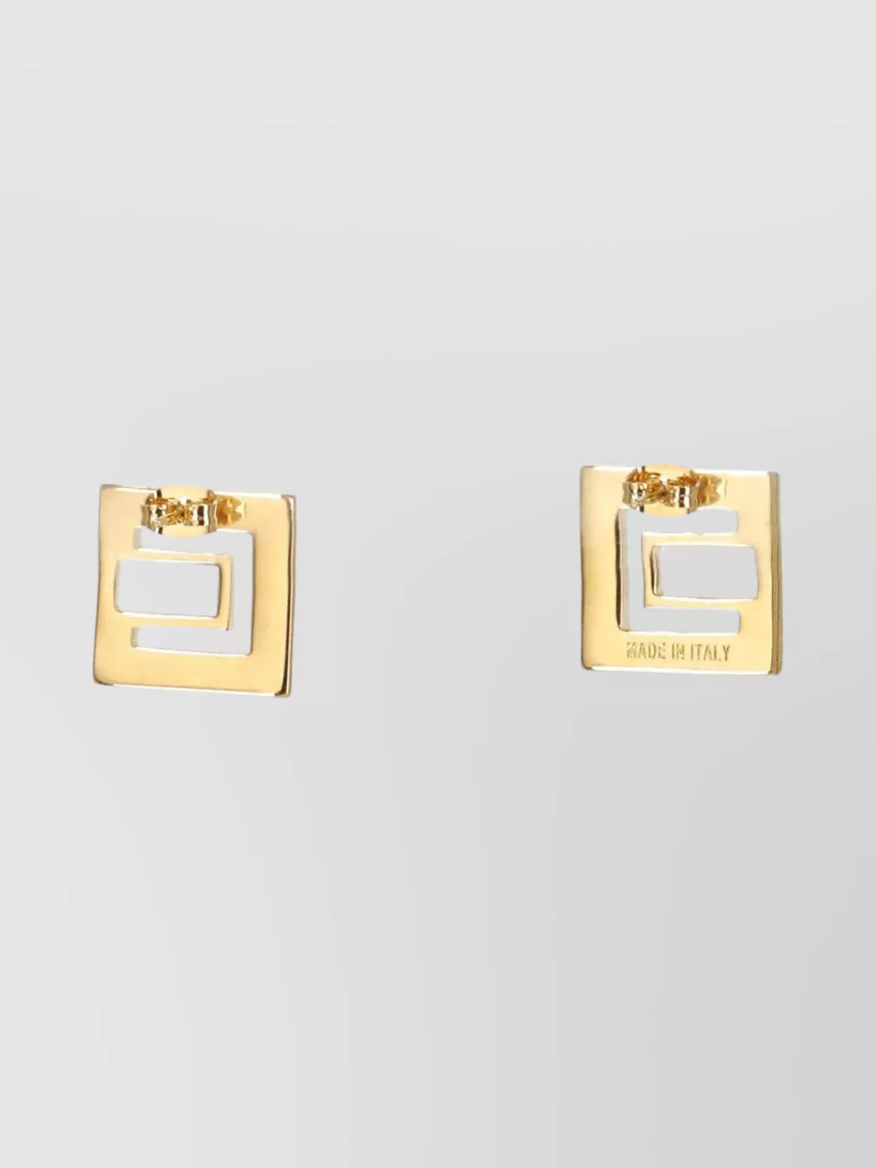 Elisabetta Franchi Square Gemstone Stud Earrings