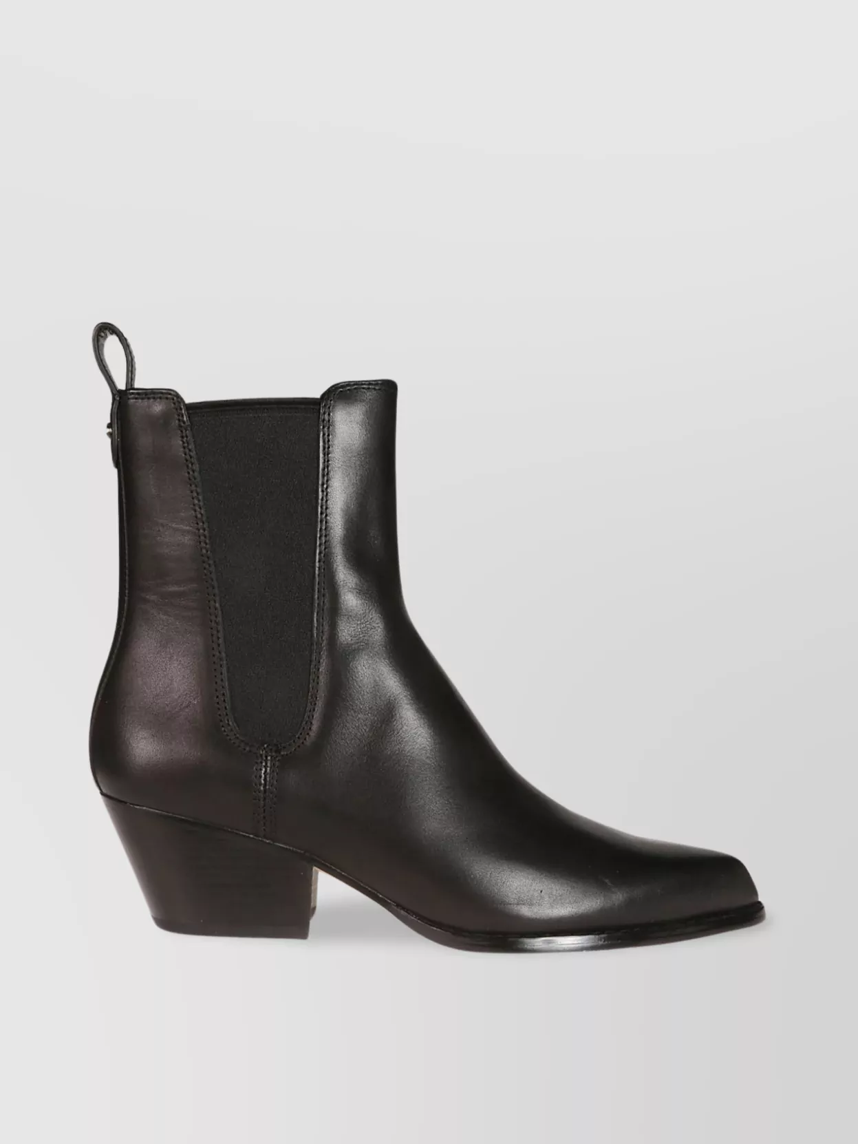 Shop Michael Kors Pointed Toe Stacked Heel Leather Boots