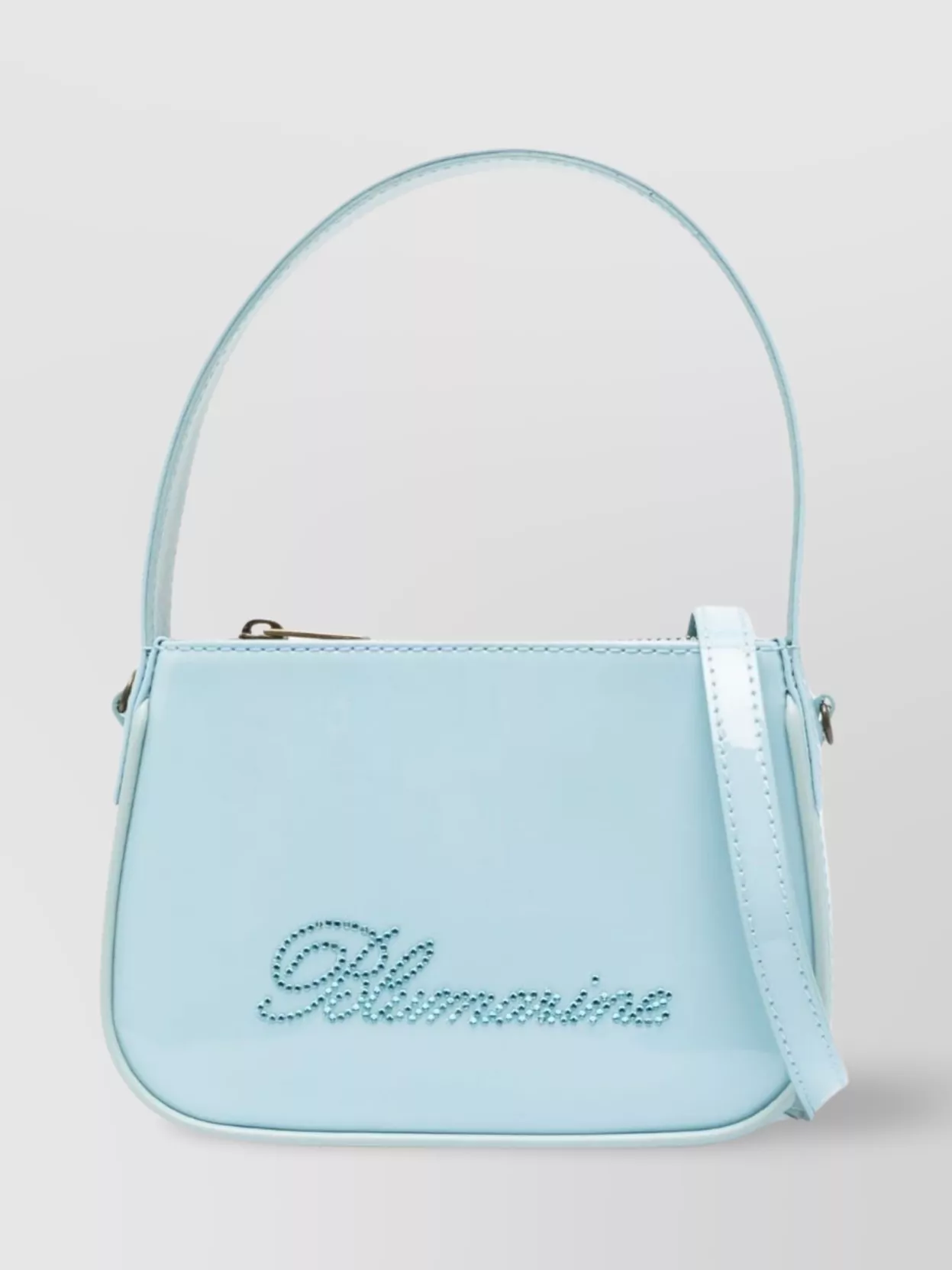 Shop Blumarine Rhinestone Embellished Leather Mini Bag In Pastel