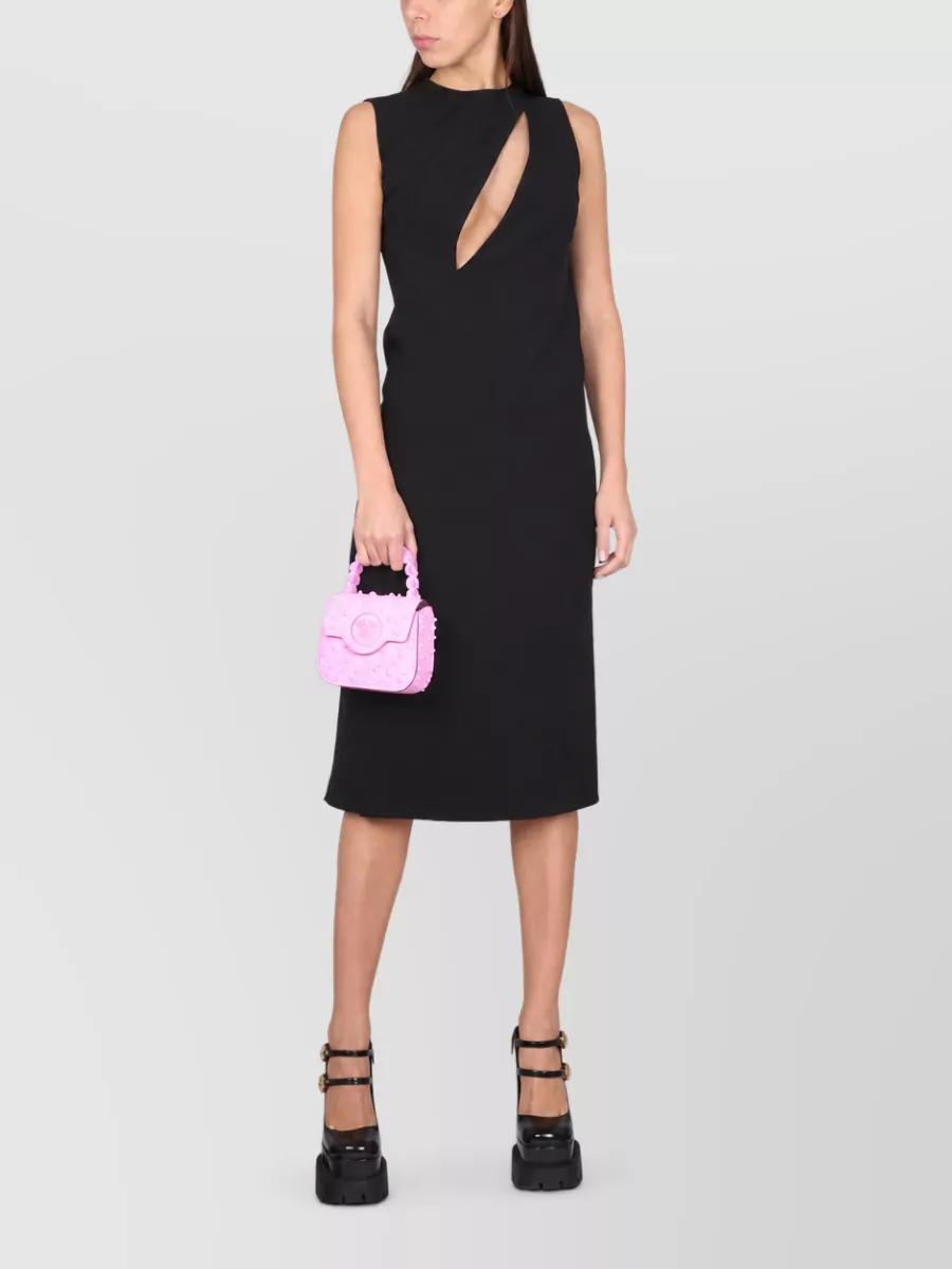 Versace Sleeveless Cutout Midi Dress