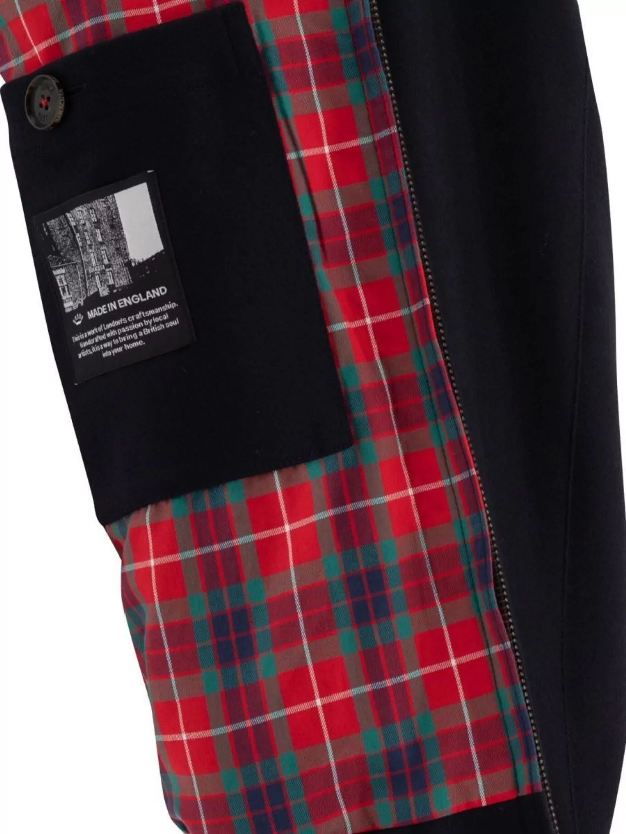 Baracuta Neighborhood G9 Logo-embroidered Shell Harrington Jacket In Black