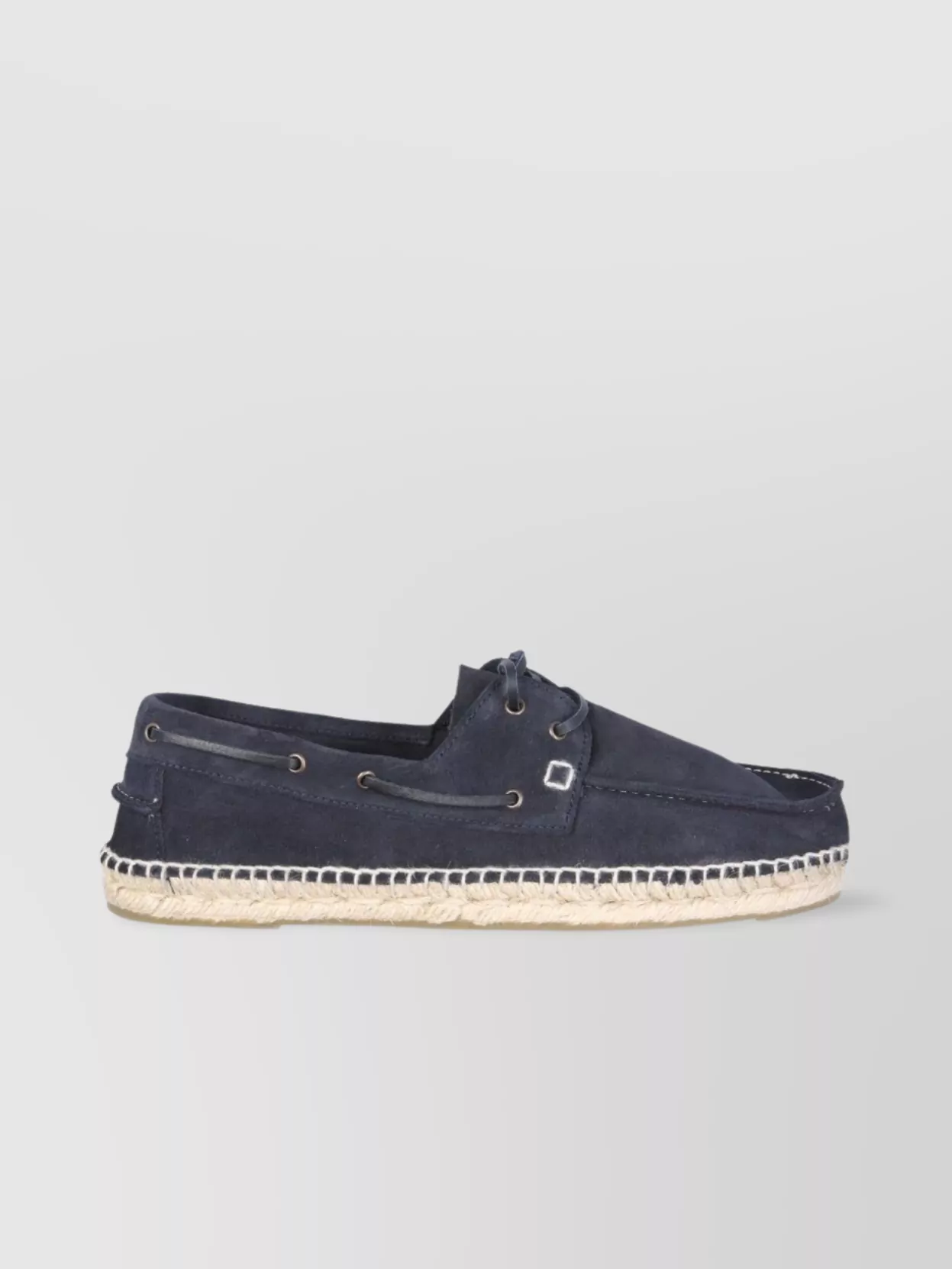 Manebi Boat Espadrille With Jute Sole And Suede Finish