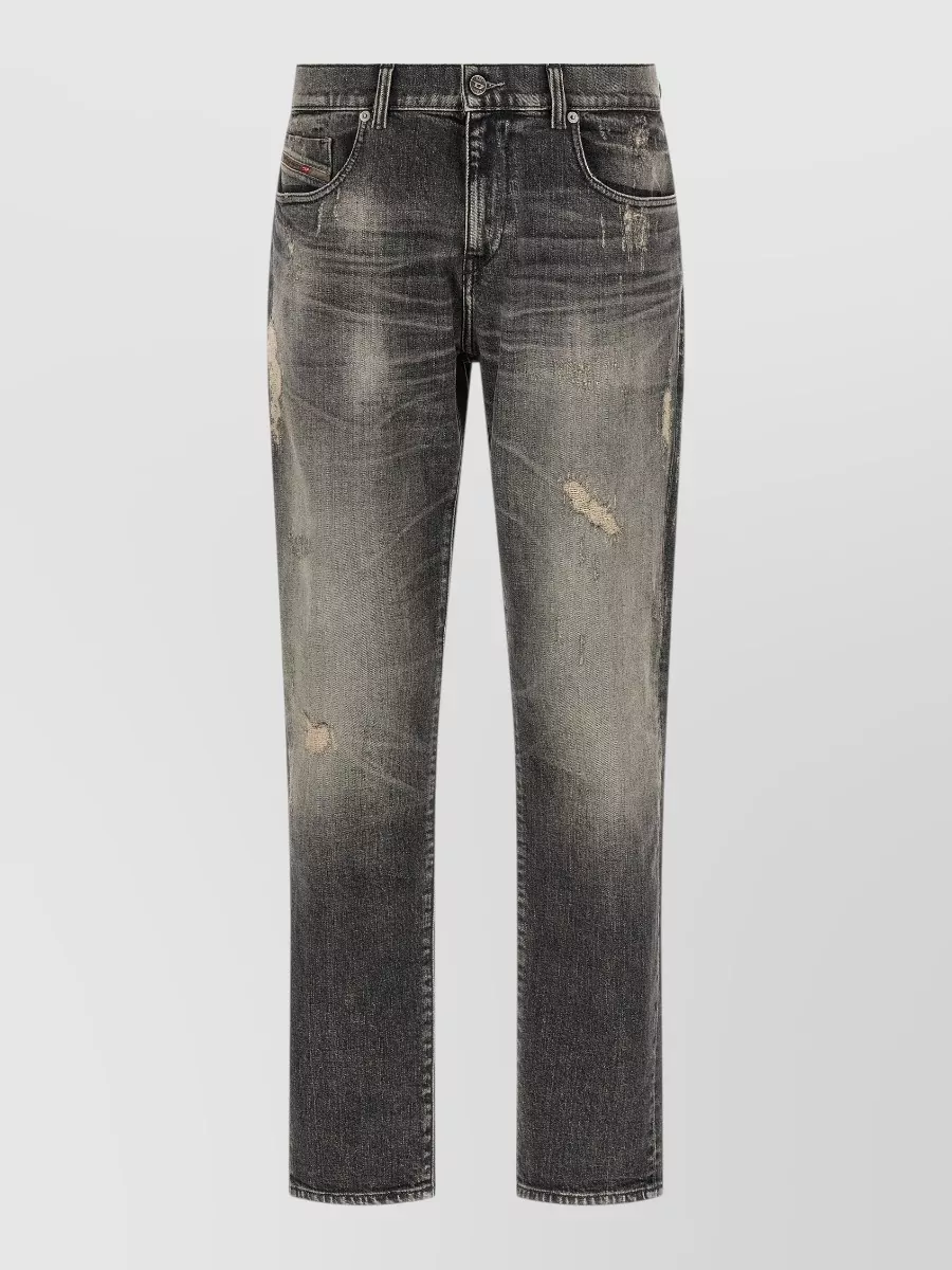 Diesel denim mid-rise slim-fit jeans