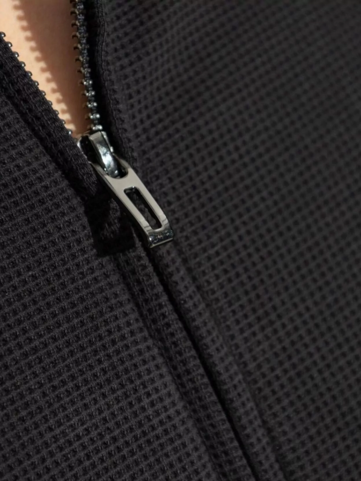 Emporio Armani High Neck Cotton Zip Sweatshirt