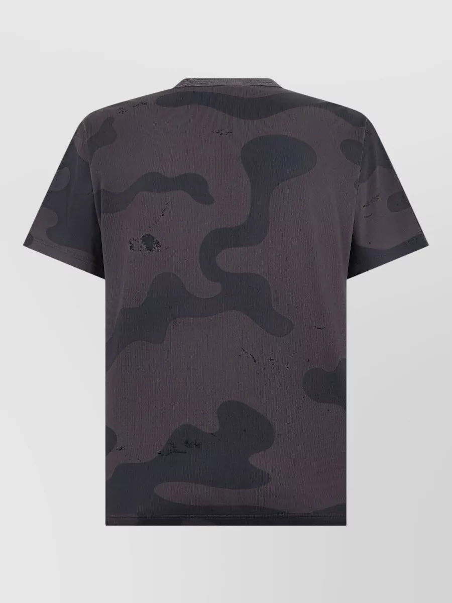 Stone Island Camouflage Print Cotton Short-Sleeve T-Shirt