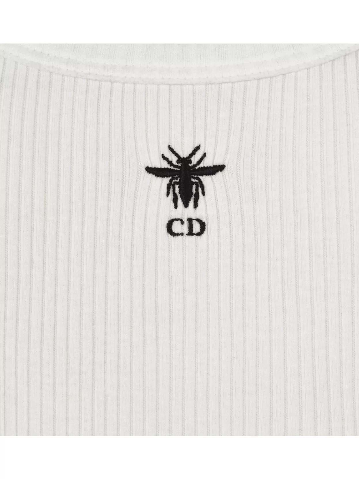 Christian Dior Ribbed Scoop Neck Sleeveless Top