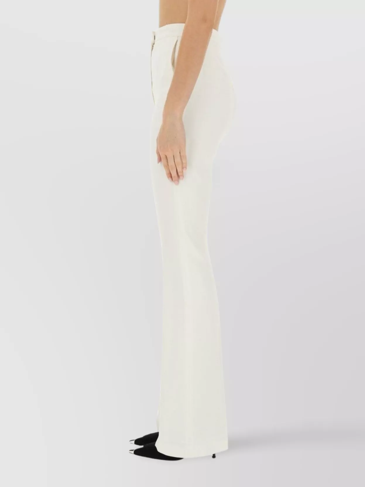 Alexander Mcqueen High-Waisted Flare Fit Trousers With Pockets