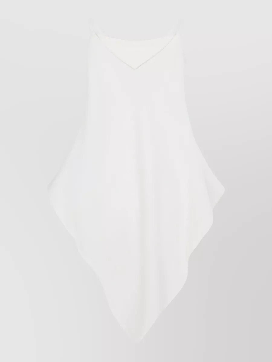Balenciaga Silk Blend Draped Asymmetric Top