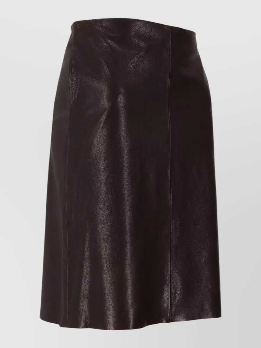 La Rose Leather Pencil Skirt