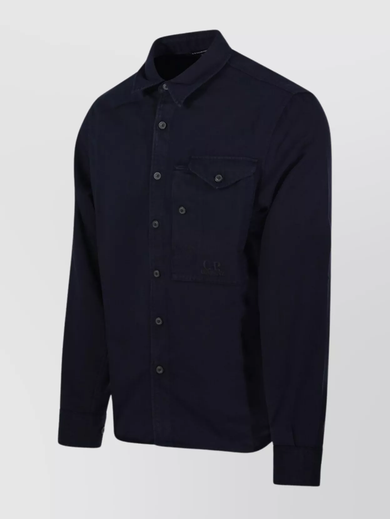C.p. Company Logo Embroidered Shirt With Pocket