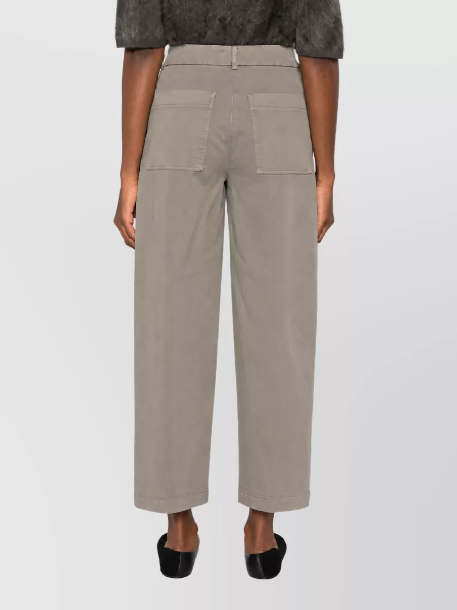 Via Masini 80 Twill Wide-Leg Trousers