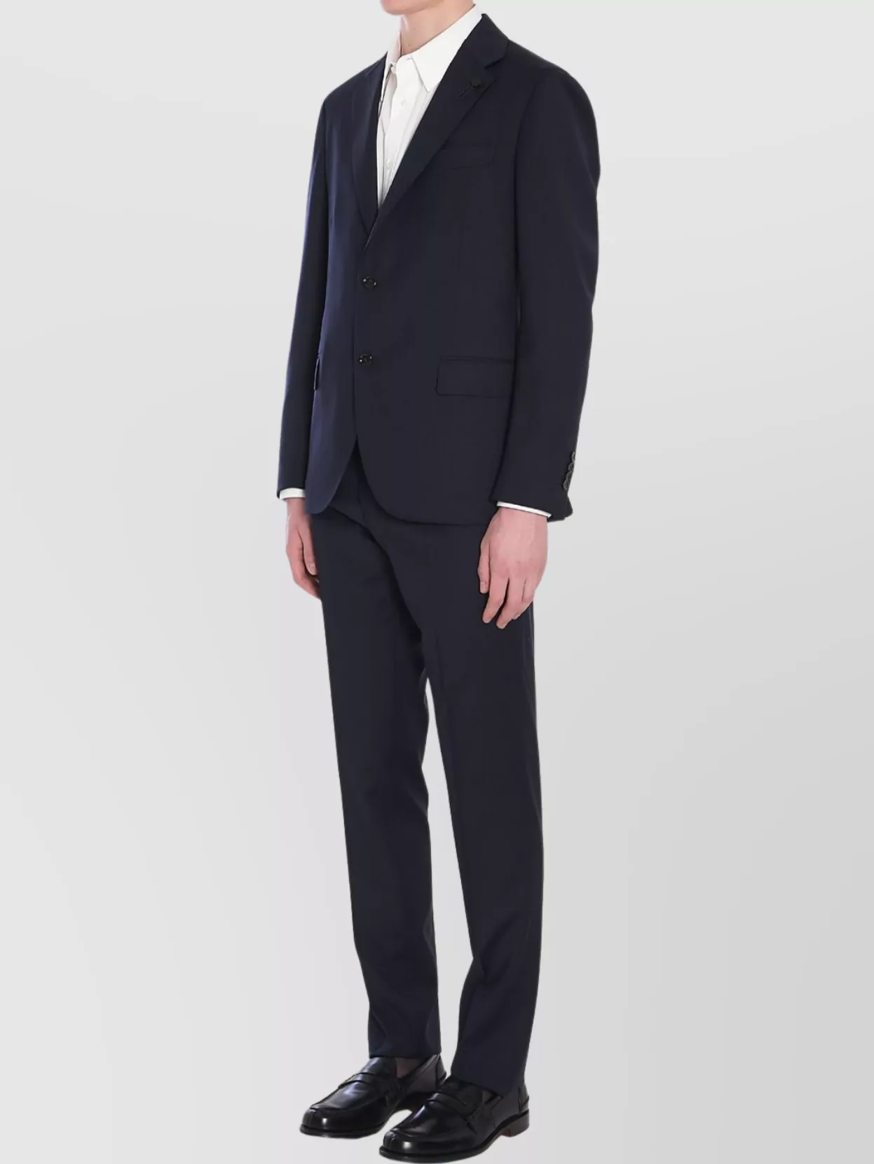 Lardini Wool Suit Two Pieces In Blue