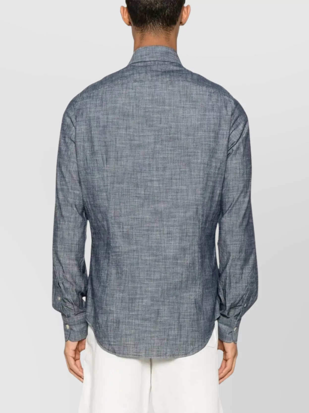 Eleventy Shirt Italian Collar Cuffed Sleeves In Blue