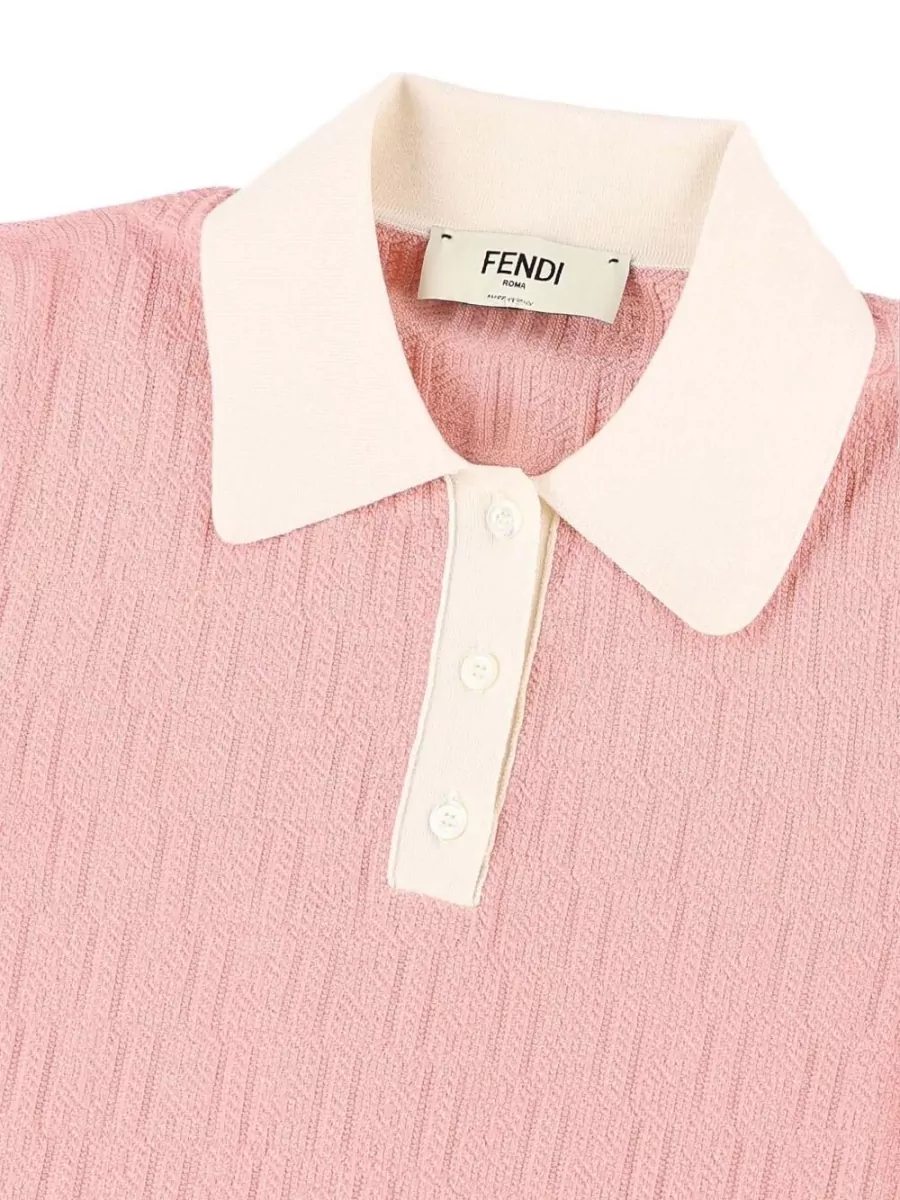 Fendi Logo-Print Polo Mini Dress