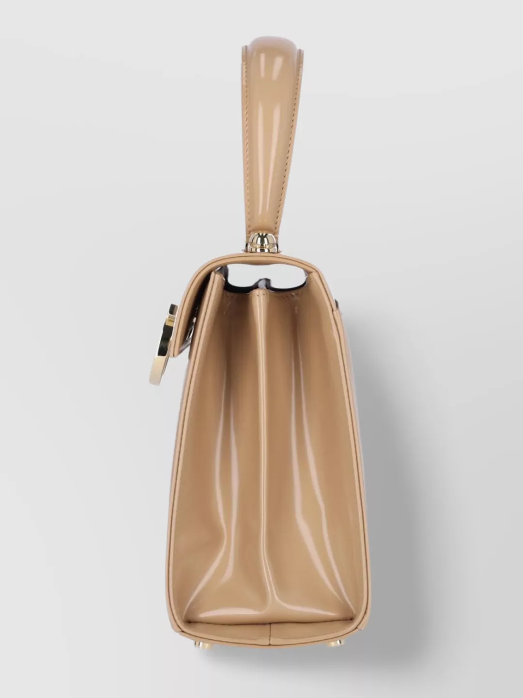 Ferragamo Metal Hardware Tote Bag With Shoulder Strap In Neutrals