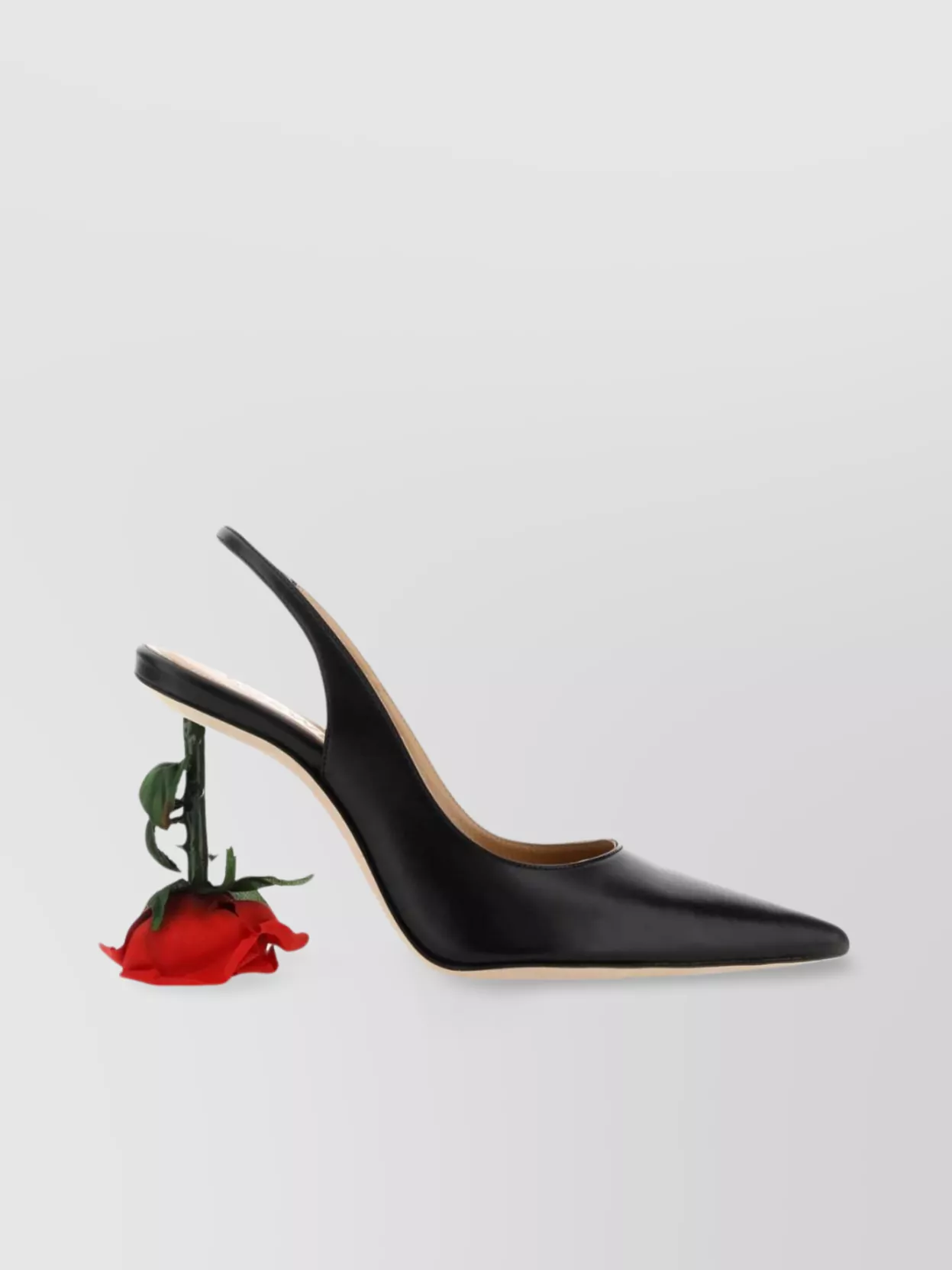 Shop Loewe Leather Pointed Toe Stiletto Pumps In Black