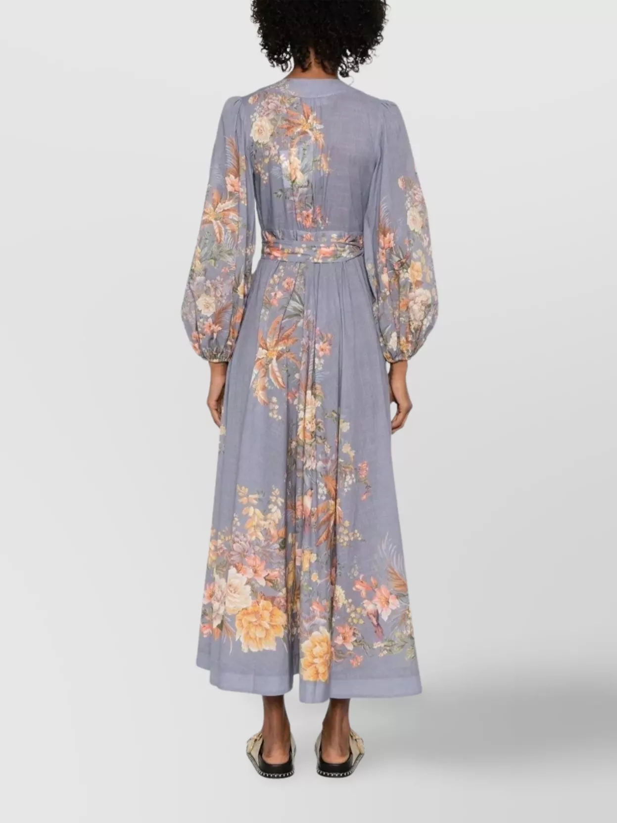 Shop Zimmermann Floral Print Wrap Midi Dress