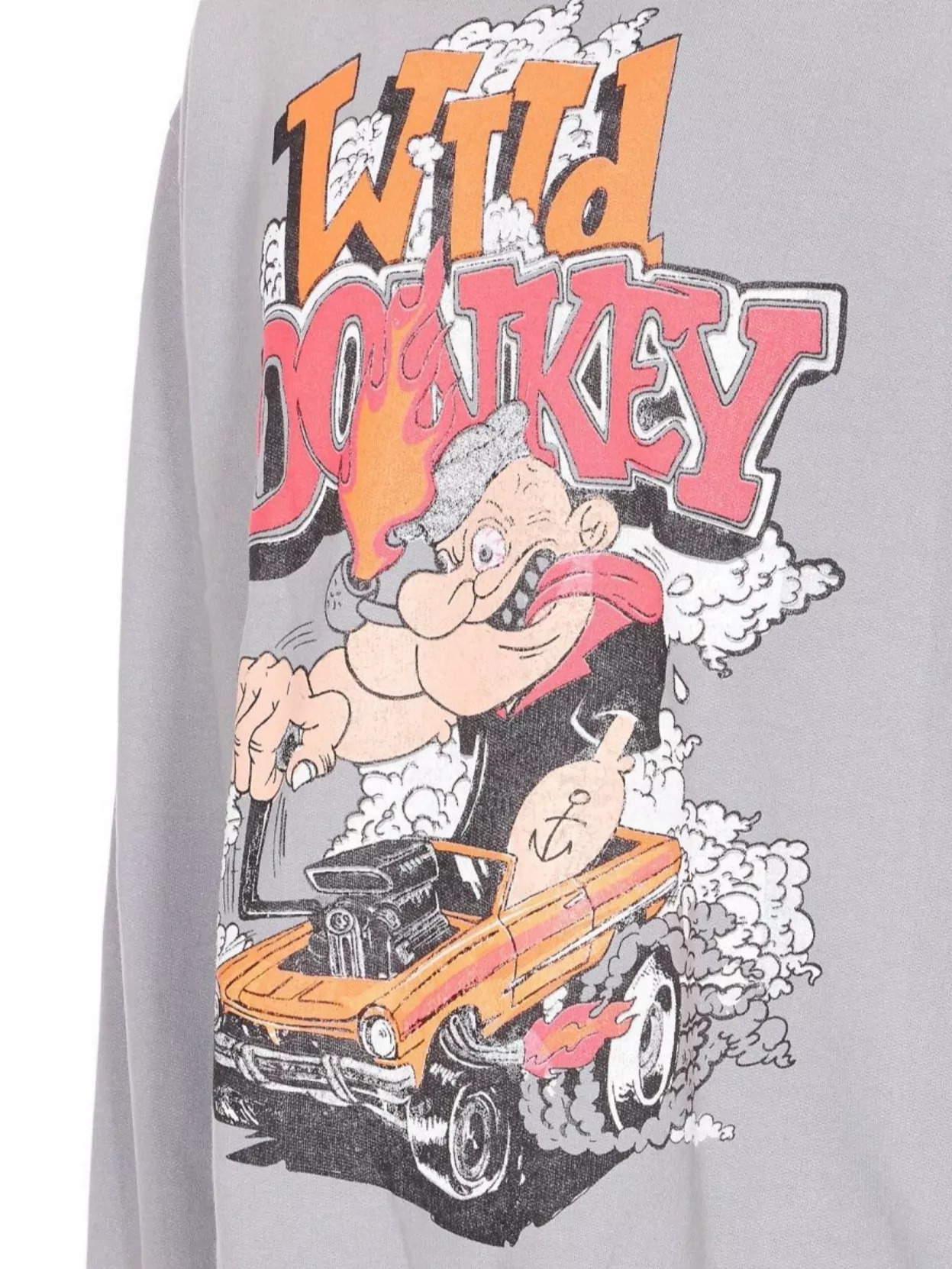 Wild Donkey Graphic Print Crewneck Sweater Long Sleeves