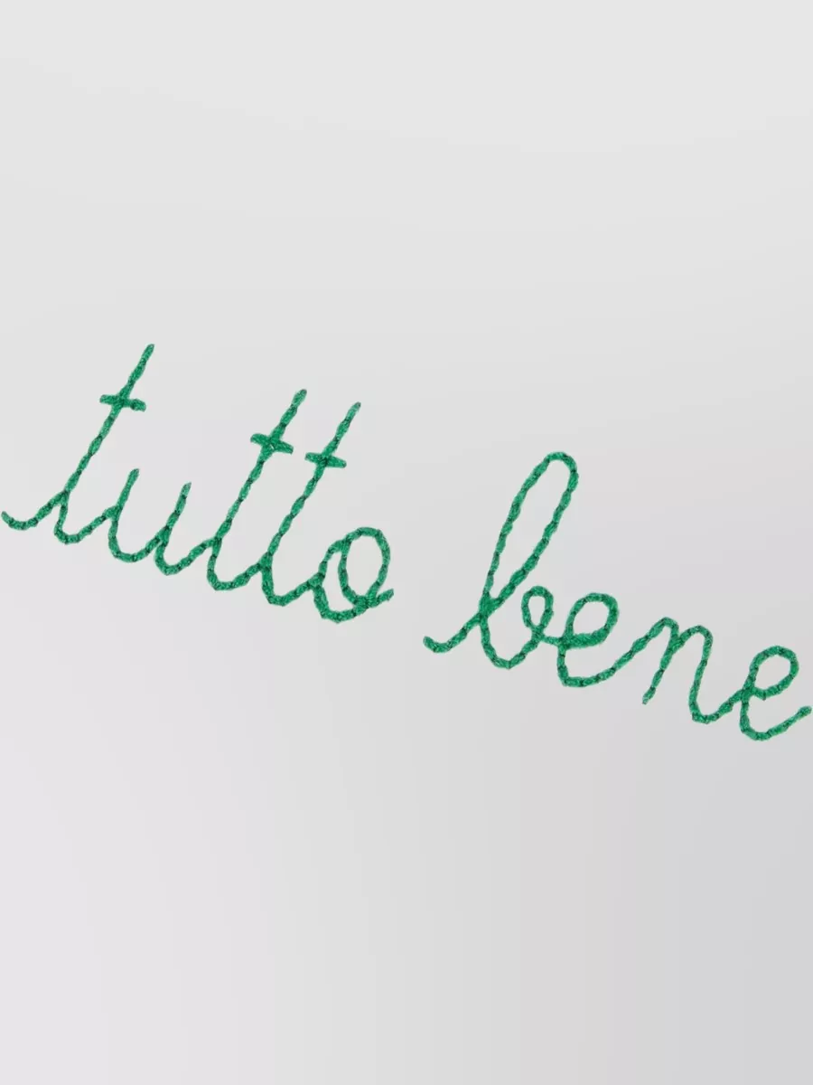 Maison Labiche Logo Embroidered Crew Neck Short Sleeve Top