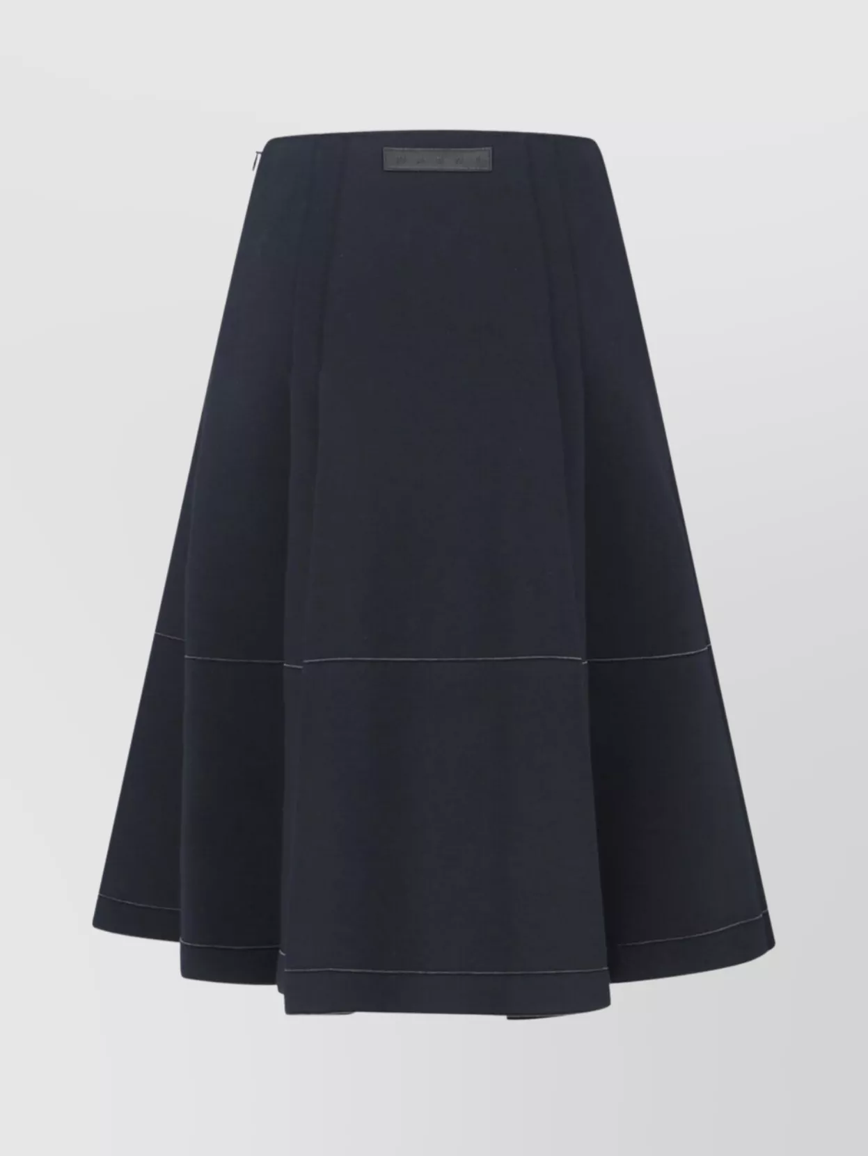 Marni High-waisted A-line Skirt Panel Detailing In Green