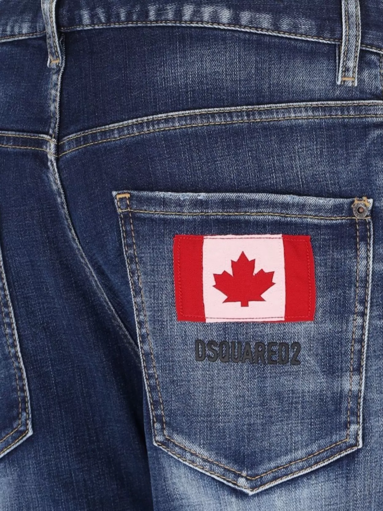 DSQUARED2 STRAIGHT LEG TROUSERS WITH BACK POCKETS AND DISTRESSED