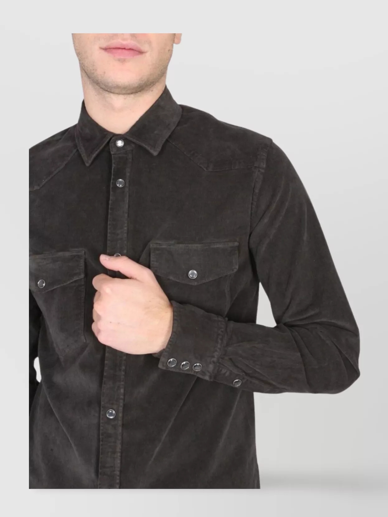 Pt Torino Western Shirt Featuring Chest Pockets