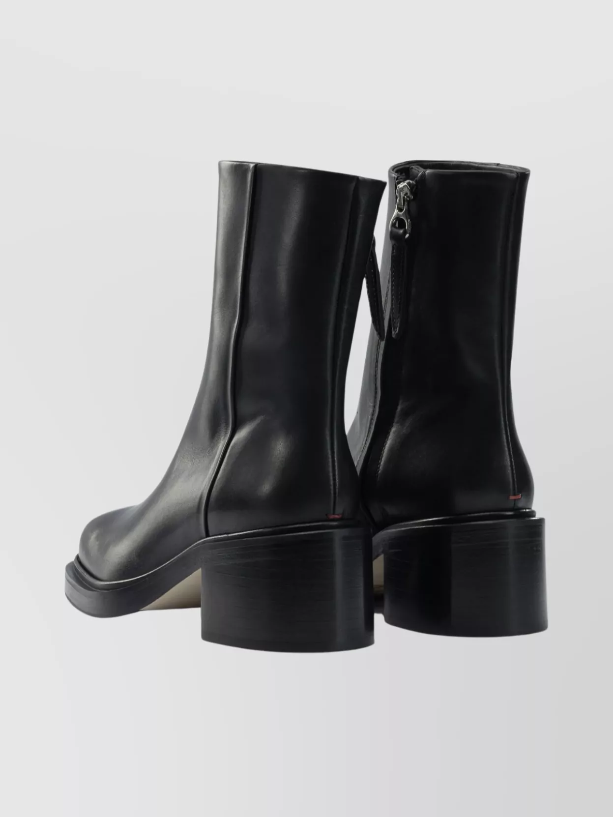 Aeyde Stylish Ankle Boots Block Heel In Black