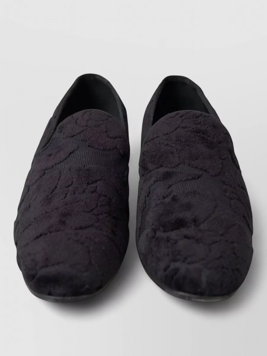 Dolce&Gabbana floral-pattern velvet slippers