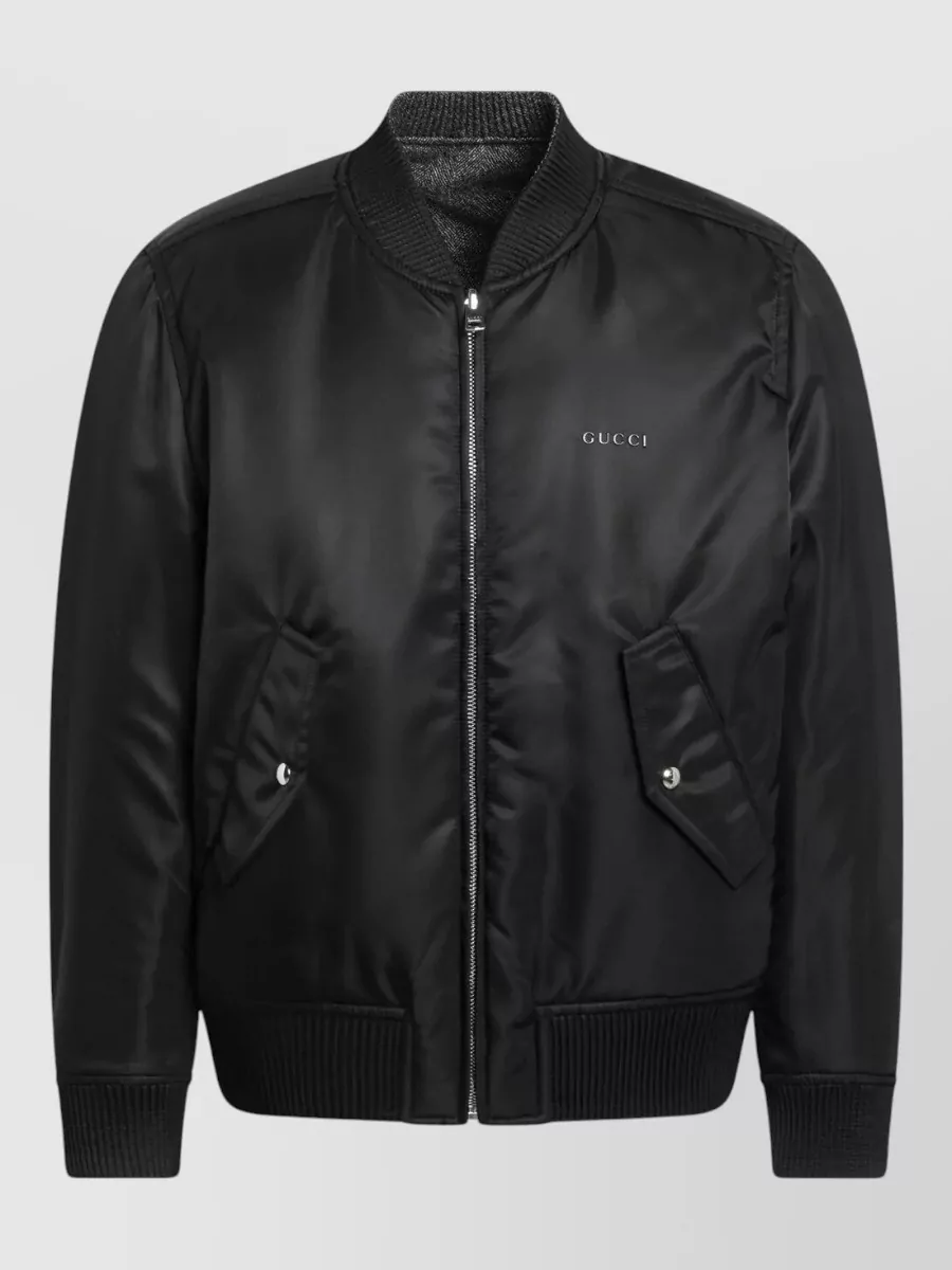 Gucci wool reversible padded bomber jacket
