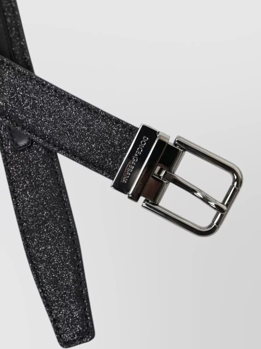 Dolce&Gabbana Glittered Leather Belt