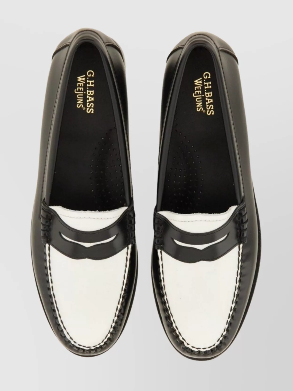 G.h. Bass Penny Strap Loafers Two-Tone Design