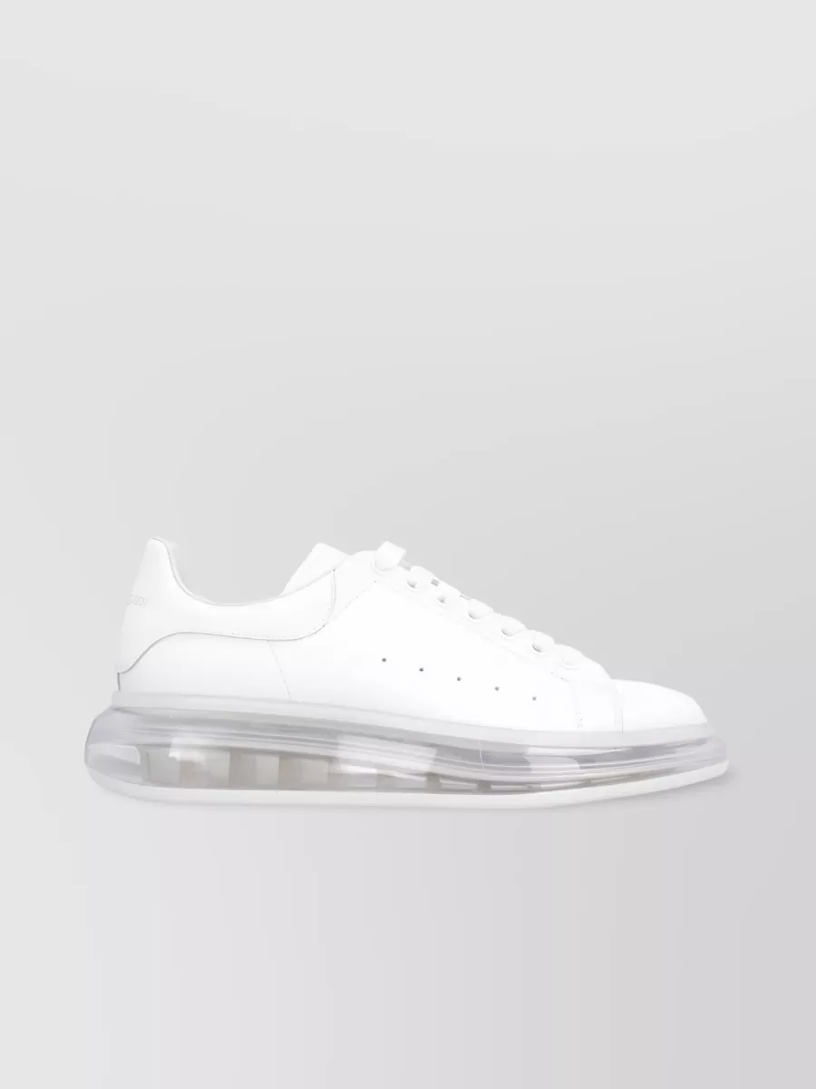 Shop Alexander Mcqueen Laceless Round Toe Runner Sneakers In White